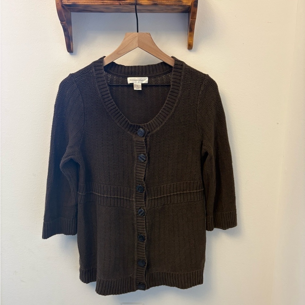 Christopher & Banks Babydoll Knit Cardigan Medium Y2K